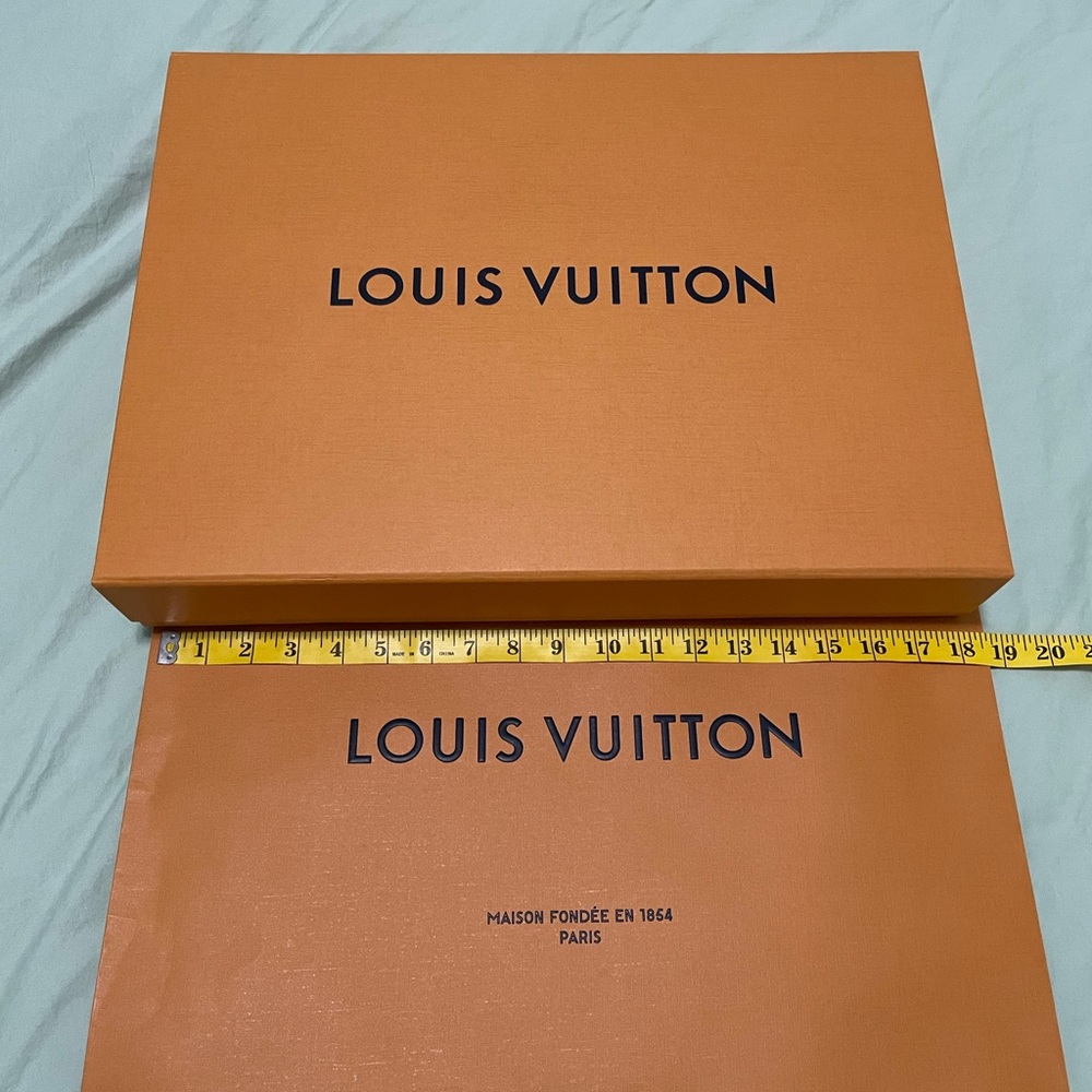 Louis Vuitton Orange Box and Shopping Bag Duo